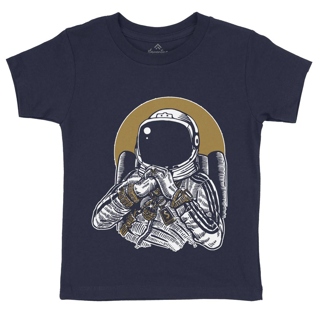 Dj Kids Organic Crew Neck T-Shirt Space A575
