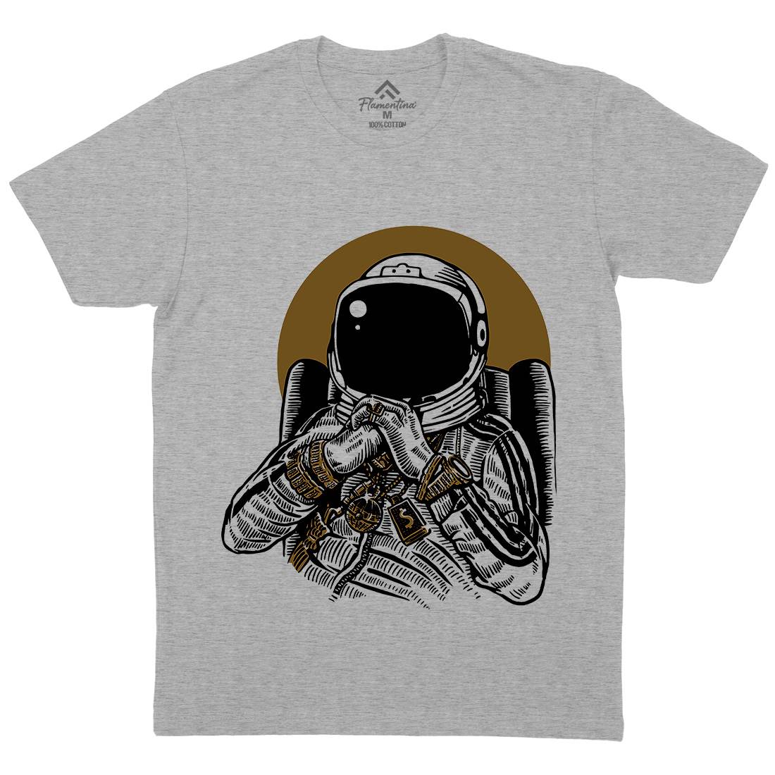 Dj Mens Crew Neck T-Shirt Space A575