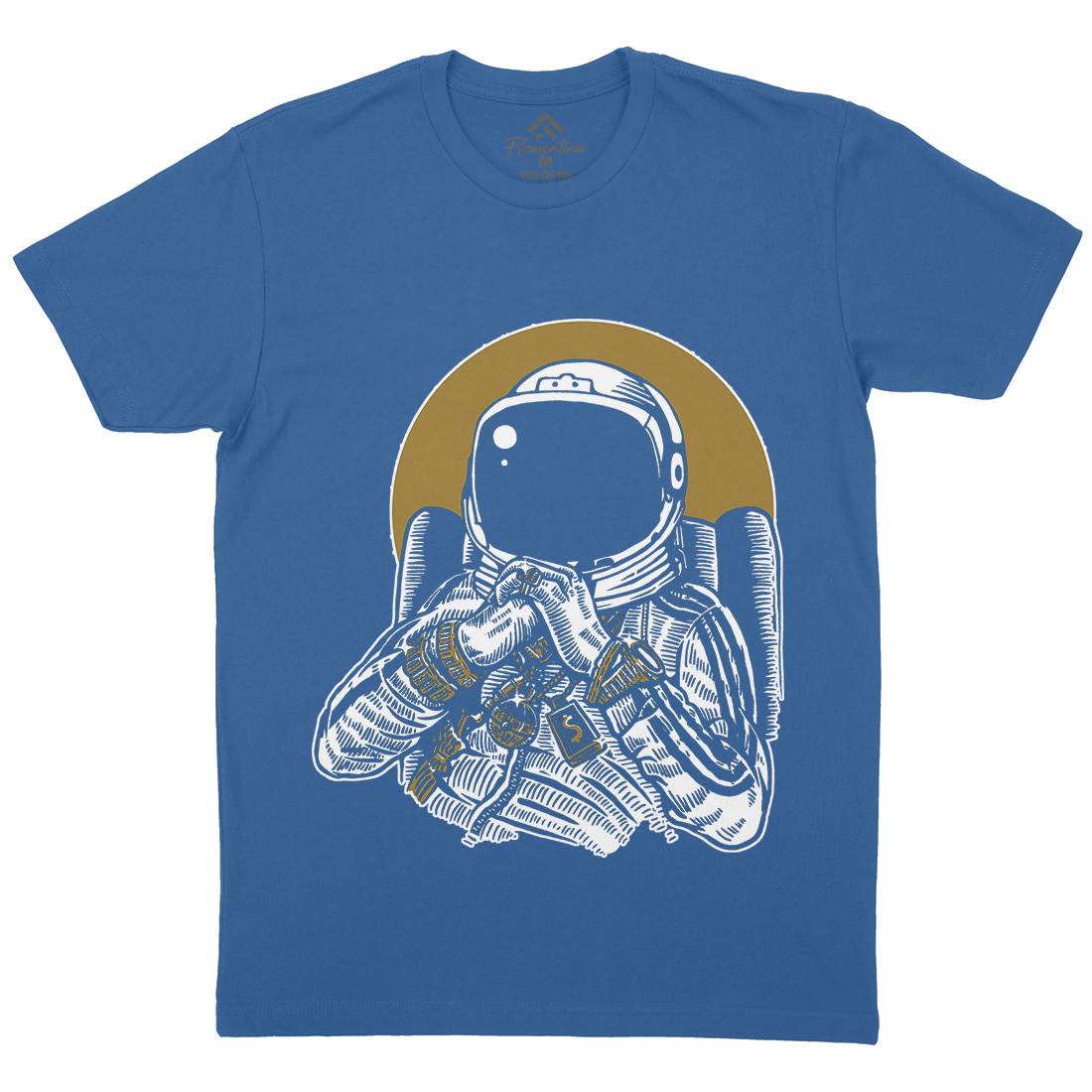 Dj Mens Organic Crew Neck T-Shirt Space A575