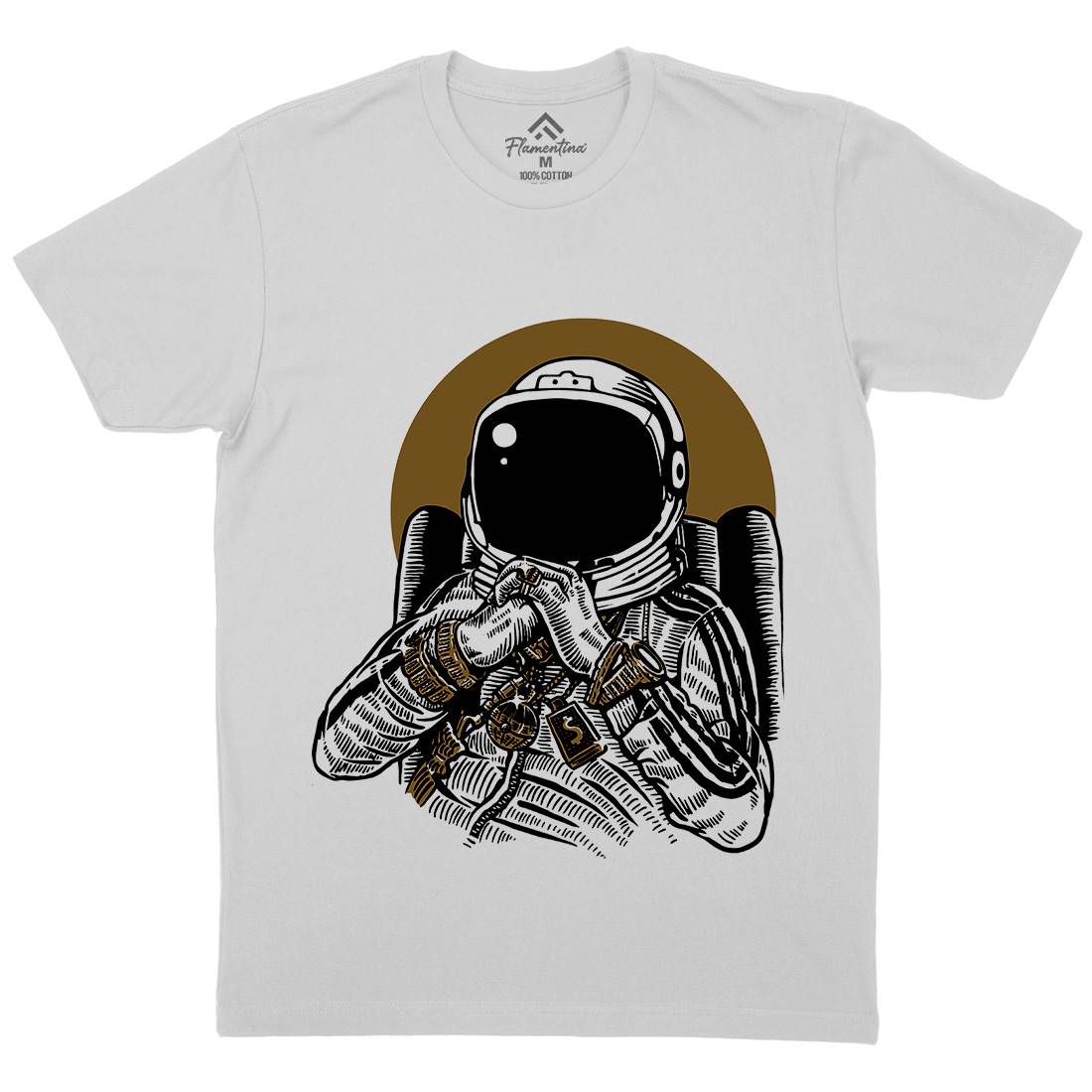 Dj Mens Crew Neck T-Shirt Space A575