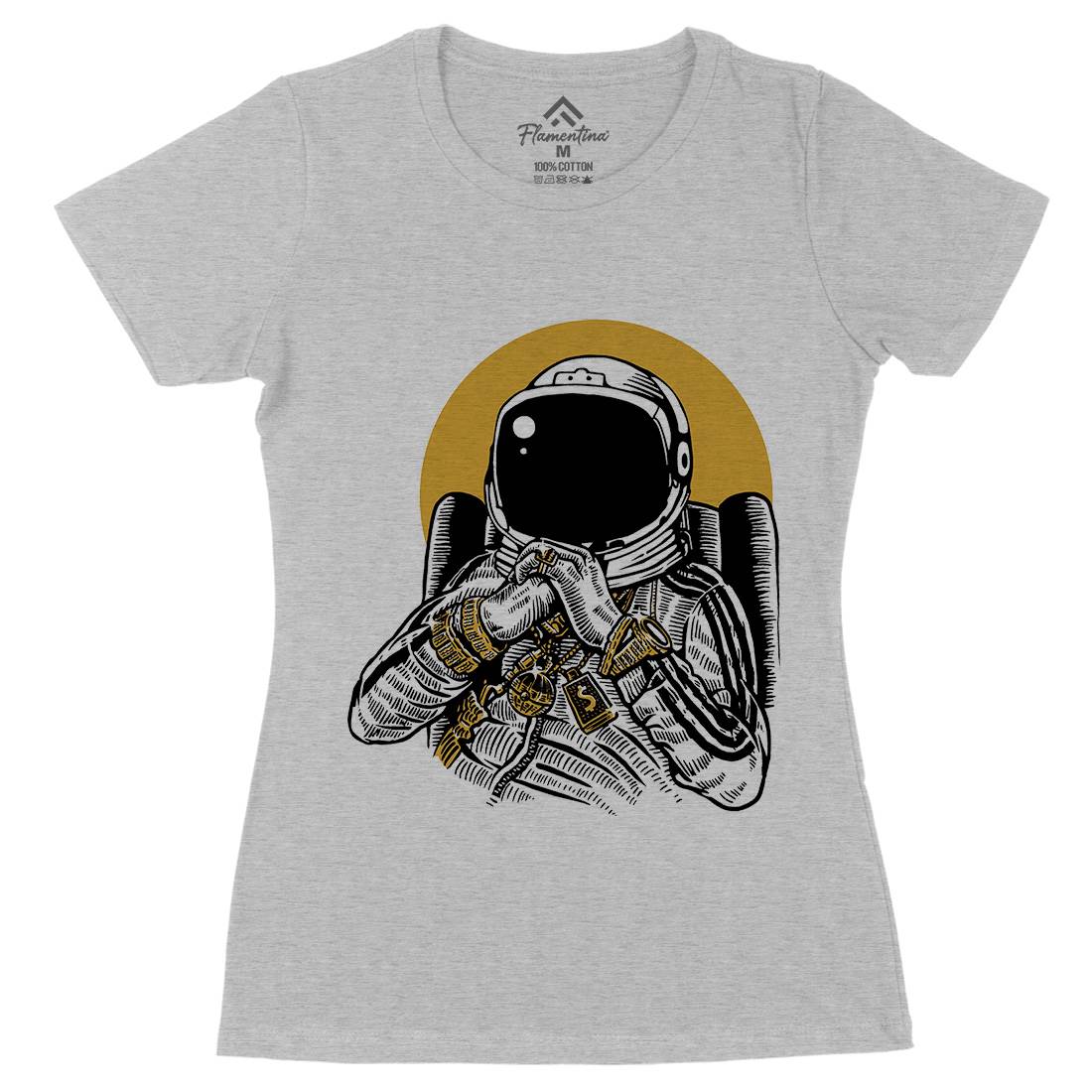 Dj Womens Organic Crew Neck T-Shirt Space A575