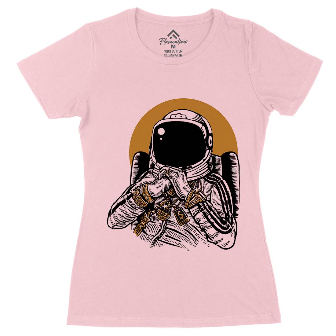 Dj Womens Organic Crew Neck T-Shirt Space A575