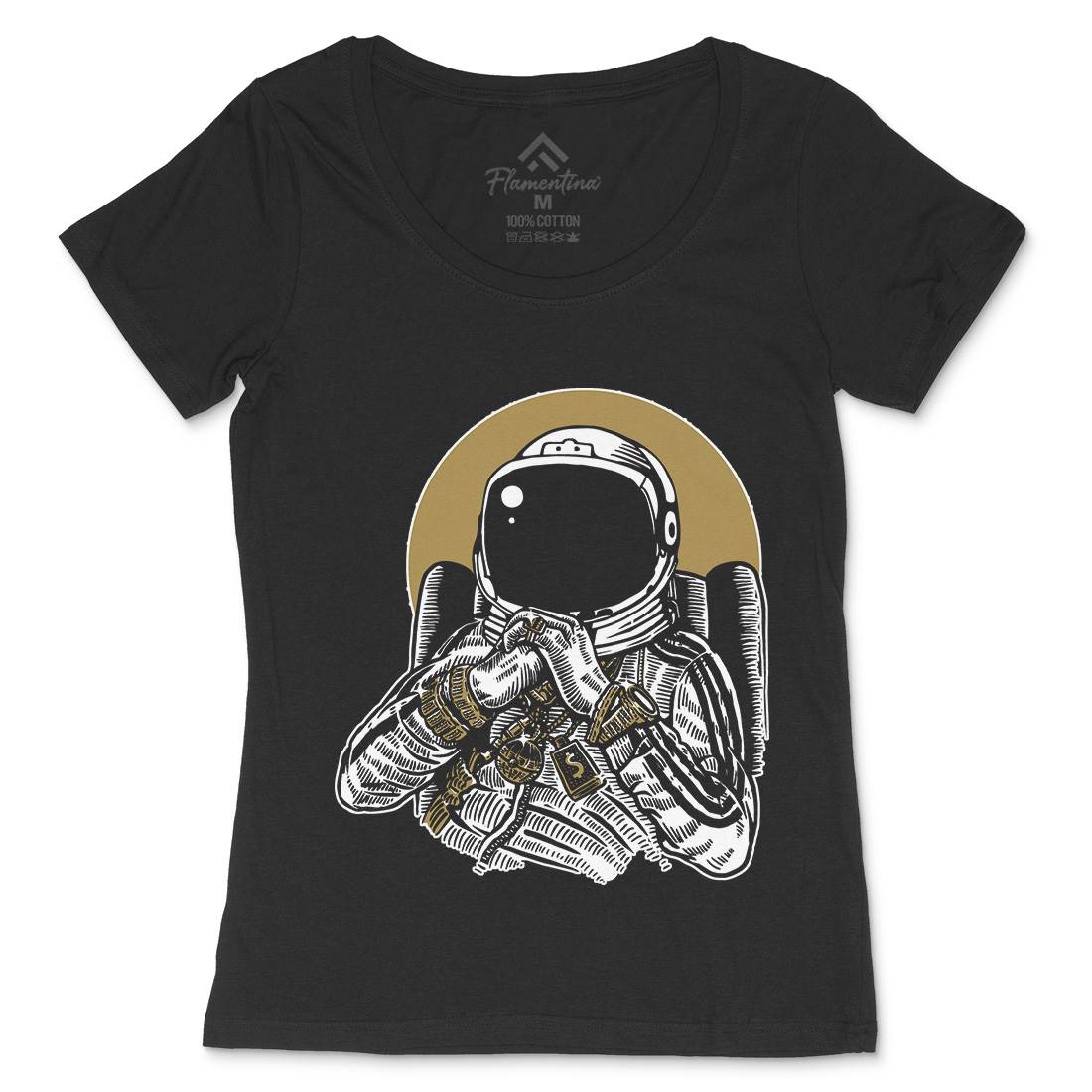 Dj Womens Scoop Neck T-Shirt Space A575