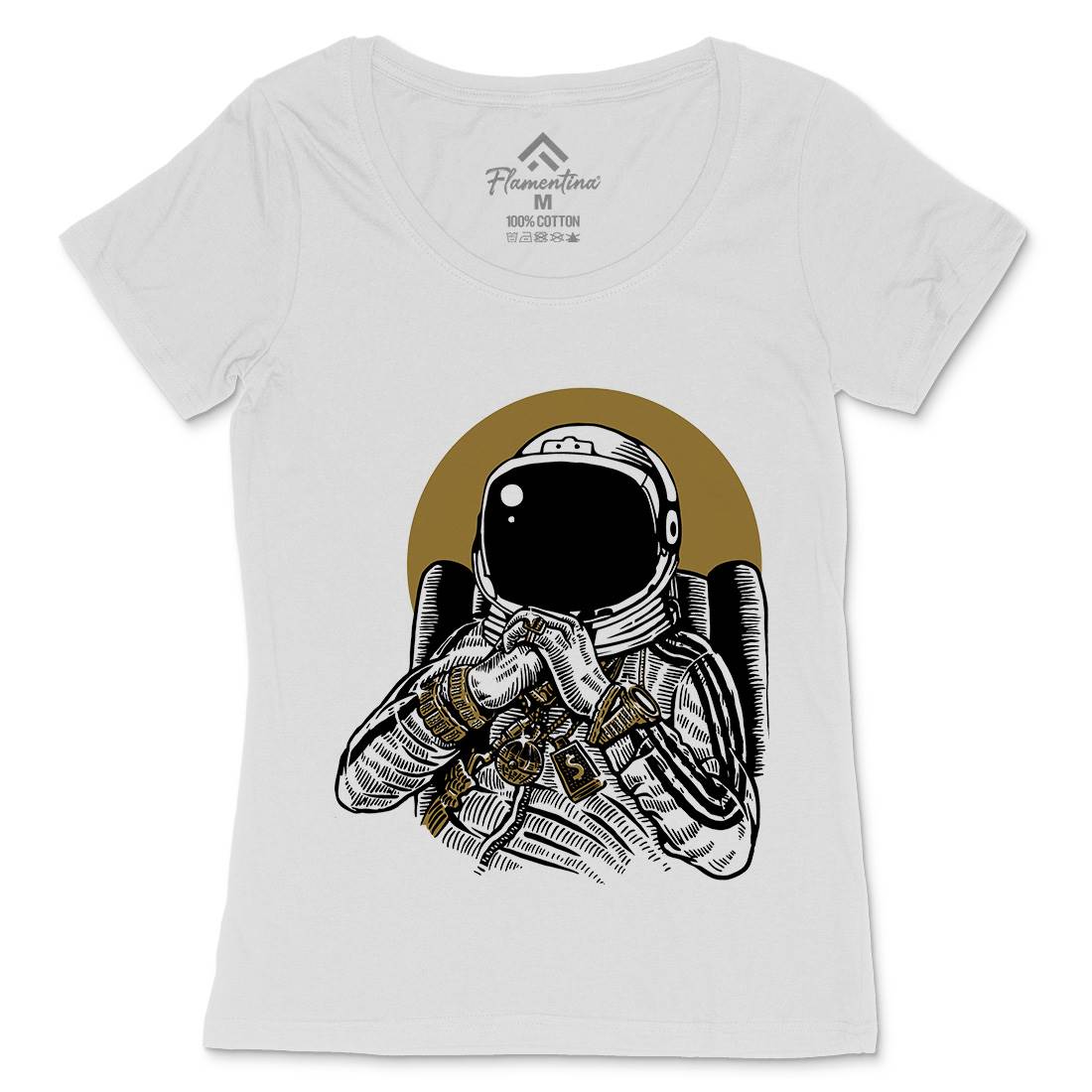 Dj Womens Scoop Neck T-Shirt Space A575
