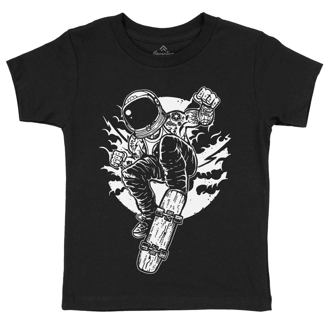 Skater Kids Crew Neck T-Shirt Space A576