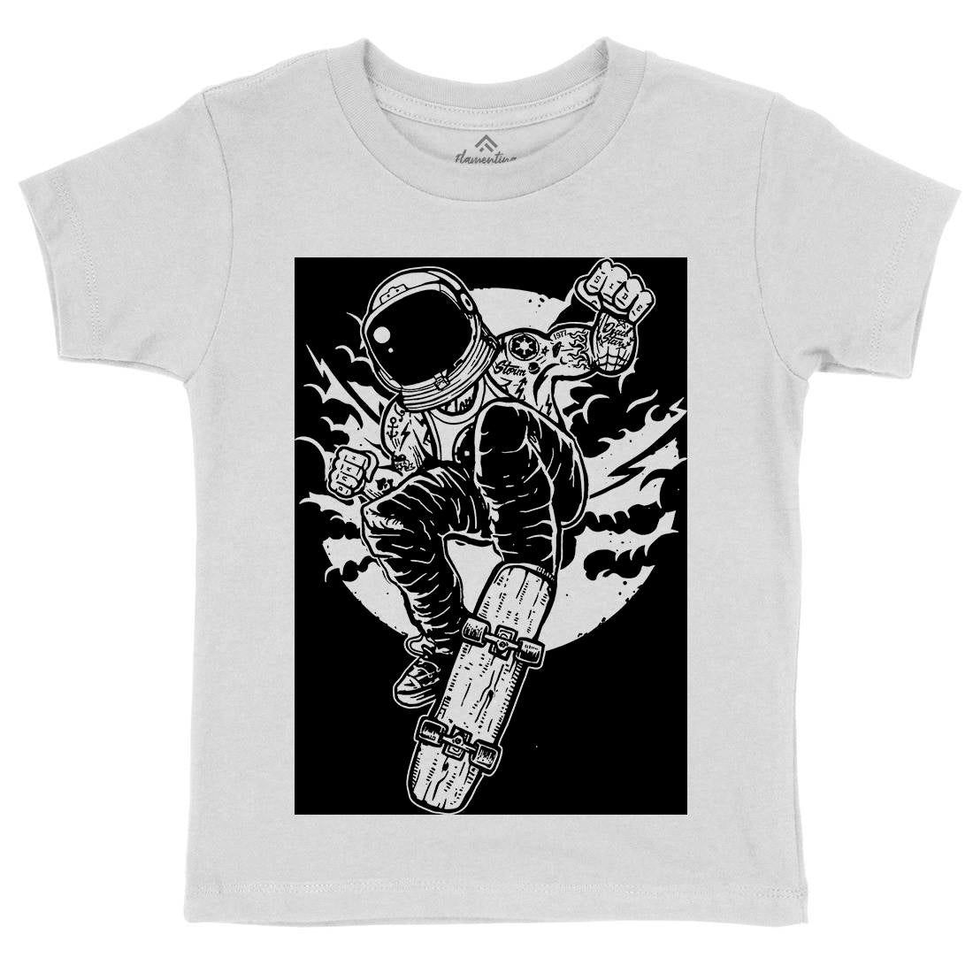 Skater Kids Organic Crew Neck T-Shirt Space A576