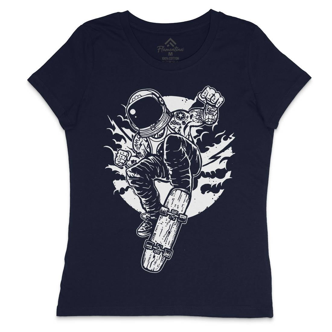 Skater Womens Crew Neck T-Shirt Space A576