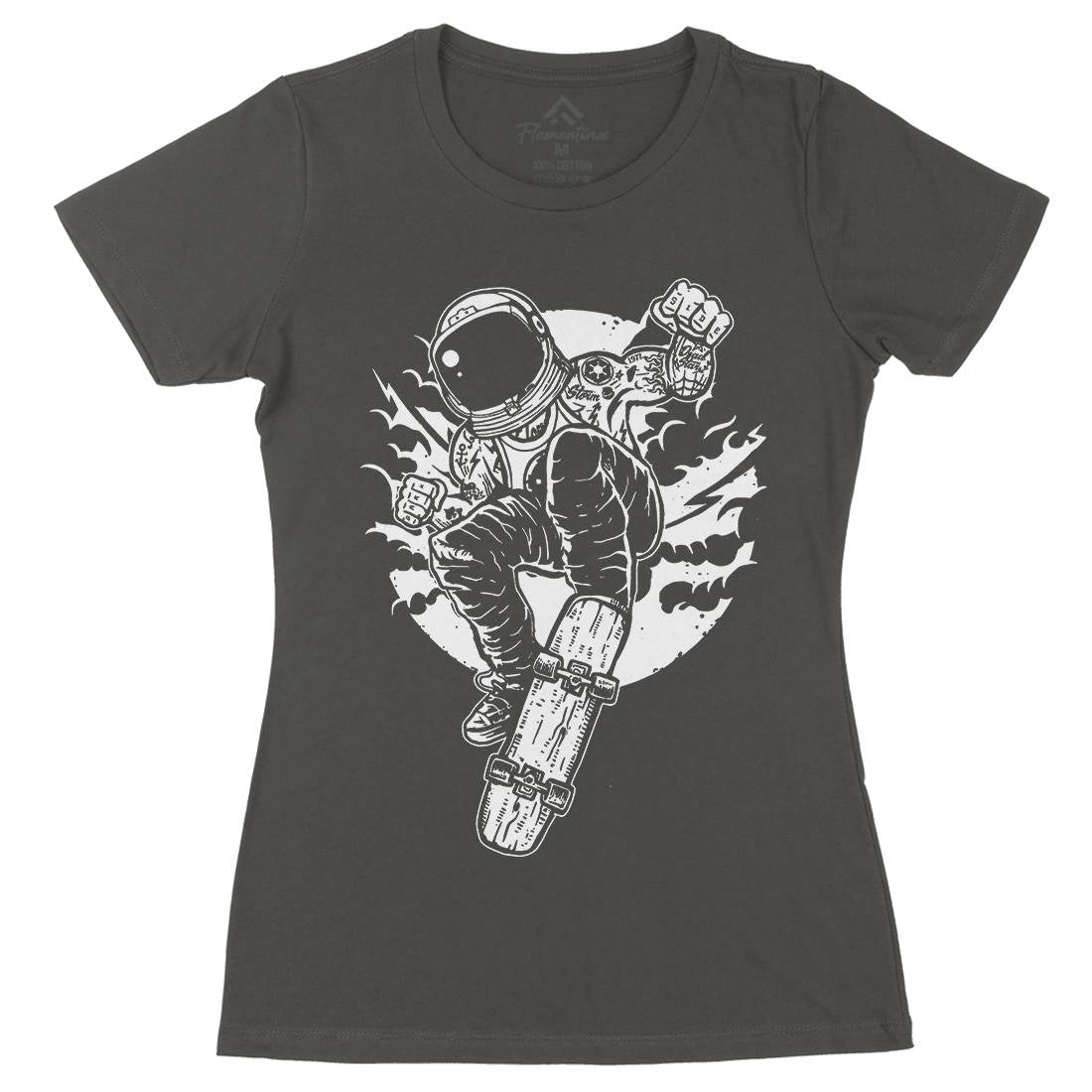 Skater Womens Organic Crew Neck T-Shirt Space A576