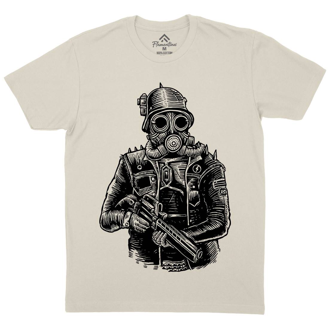Soldier Mens Organic Crew Neck T-Shirt Steampunk A577