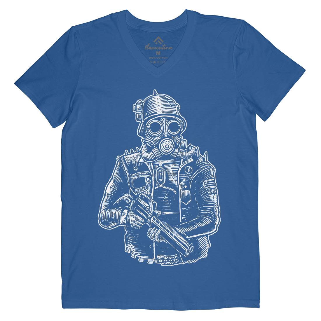 Soldier Mens V-Neck T-Shirt Steampunk A577