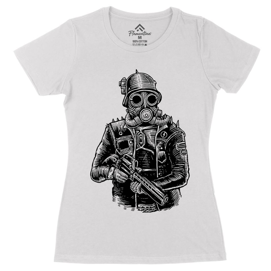 Soldier Womens Organic Crew Neck T-Shirt Steampunk A577