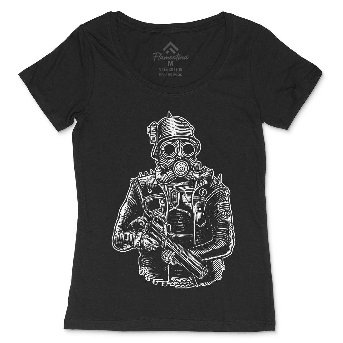 Soldier Womens Scoop Neck T-Shirt Steampunk A577