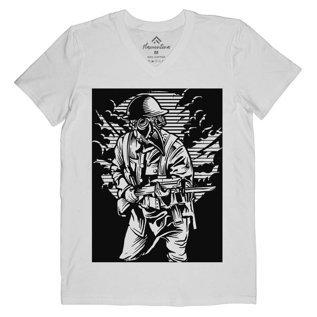 Style Mens V-Neck T-Shirt Steampunk A578