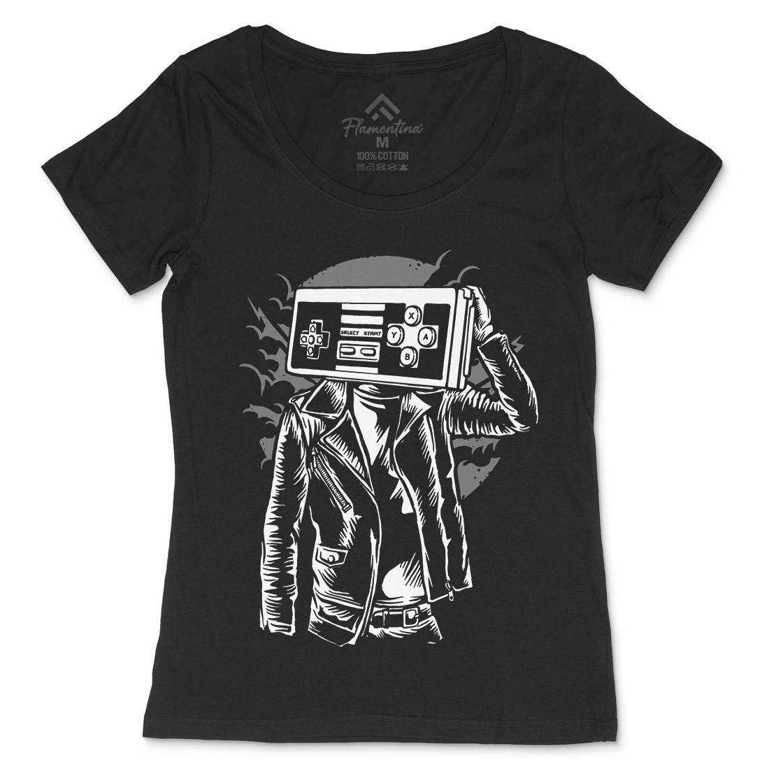 Street Gamers Womens Scoop Neck T-Shirt Geek A579