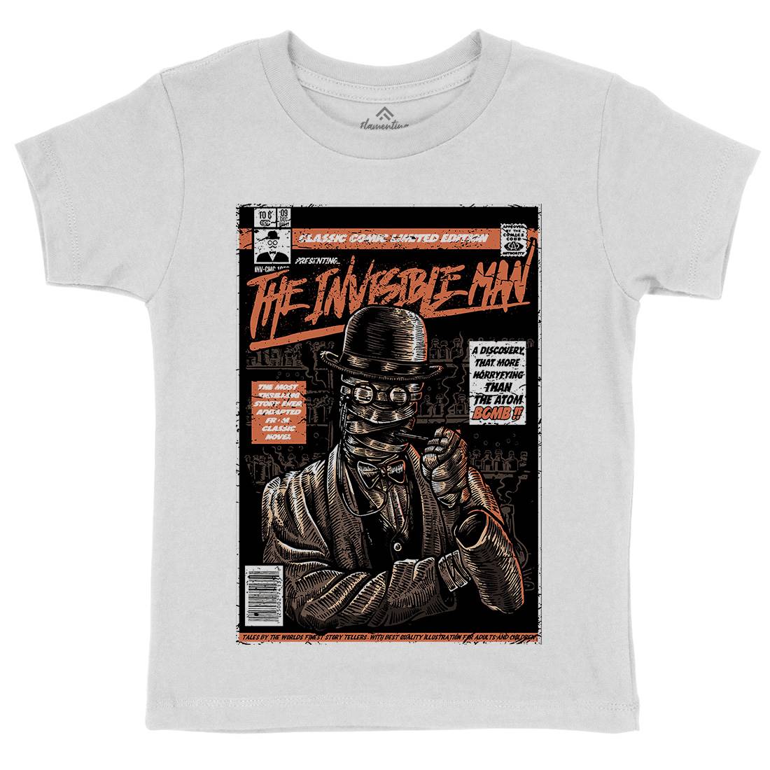 Invisible Man Kids Crew Neck T-Shirt Horror A581