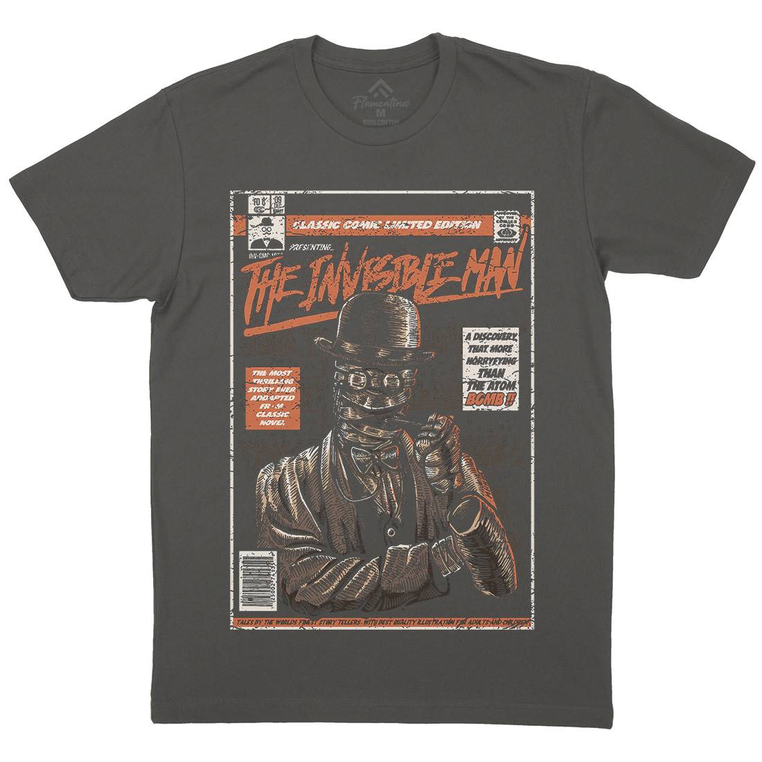 Invisible Man Mens Crew Neck T-Shirt Horror A581
