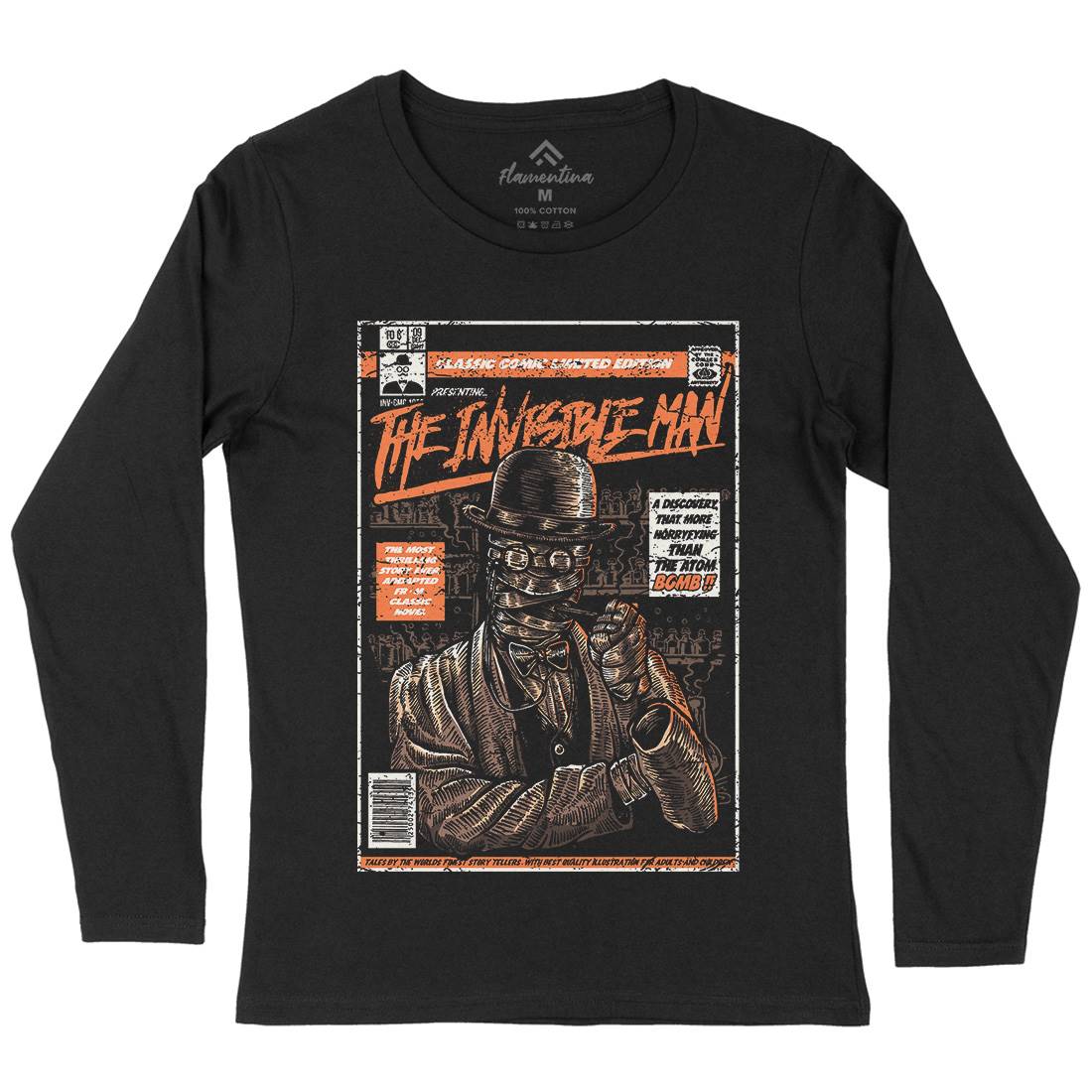Invisible Man Womens Long Sleeve T-Shirt Horror A581