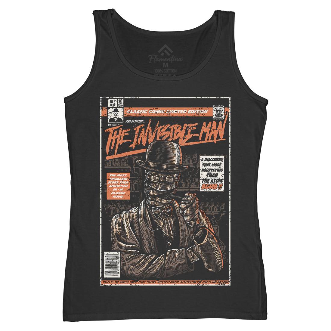 Invisible Man Womens Organic Tank Top Vest Horror A581