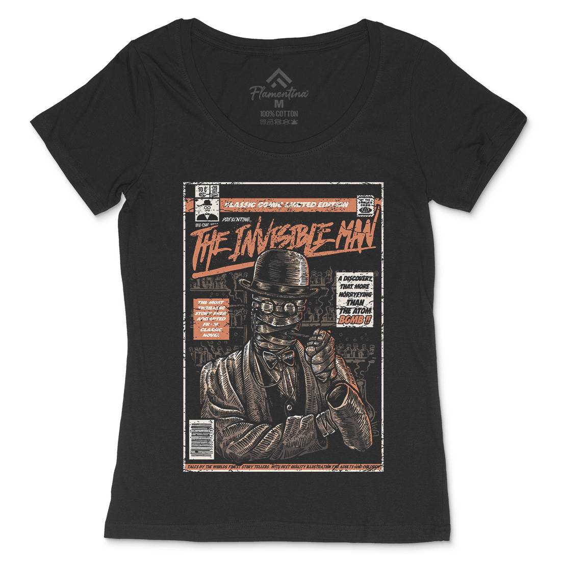 Invisible Man Womens Scoop Neck T-Shirt Horror A581