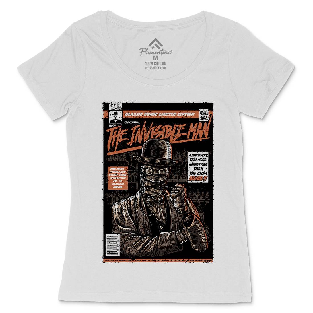 Invisible Man Womens Scoop Neck T-Shirt Horror A581