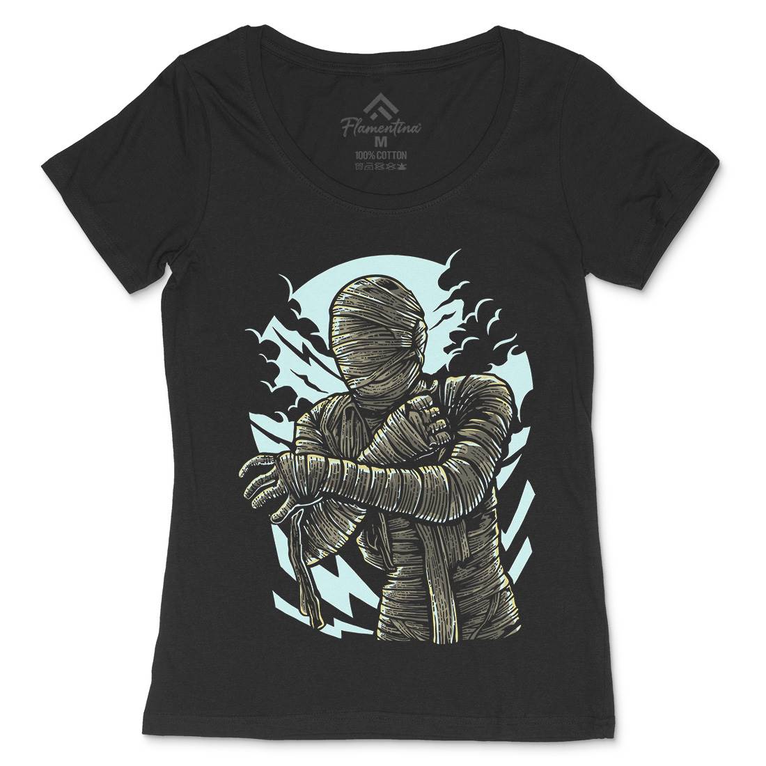 Mummy Womens Scoop Neck T-Shirt Horror A582