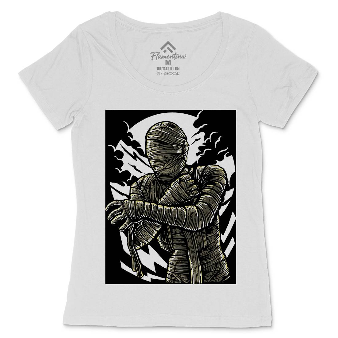 Mummy Womens Scoop Neck T-Shirt Horror A582