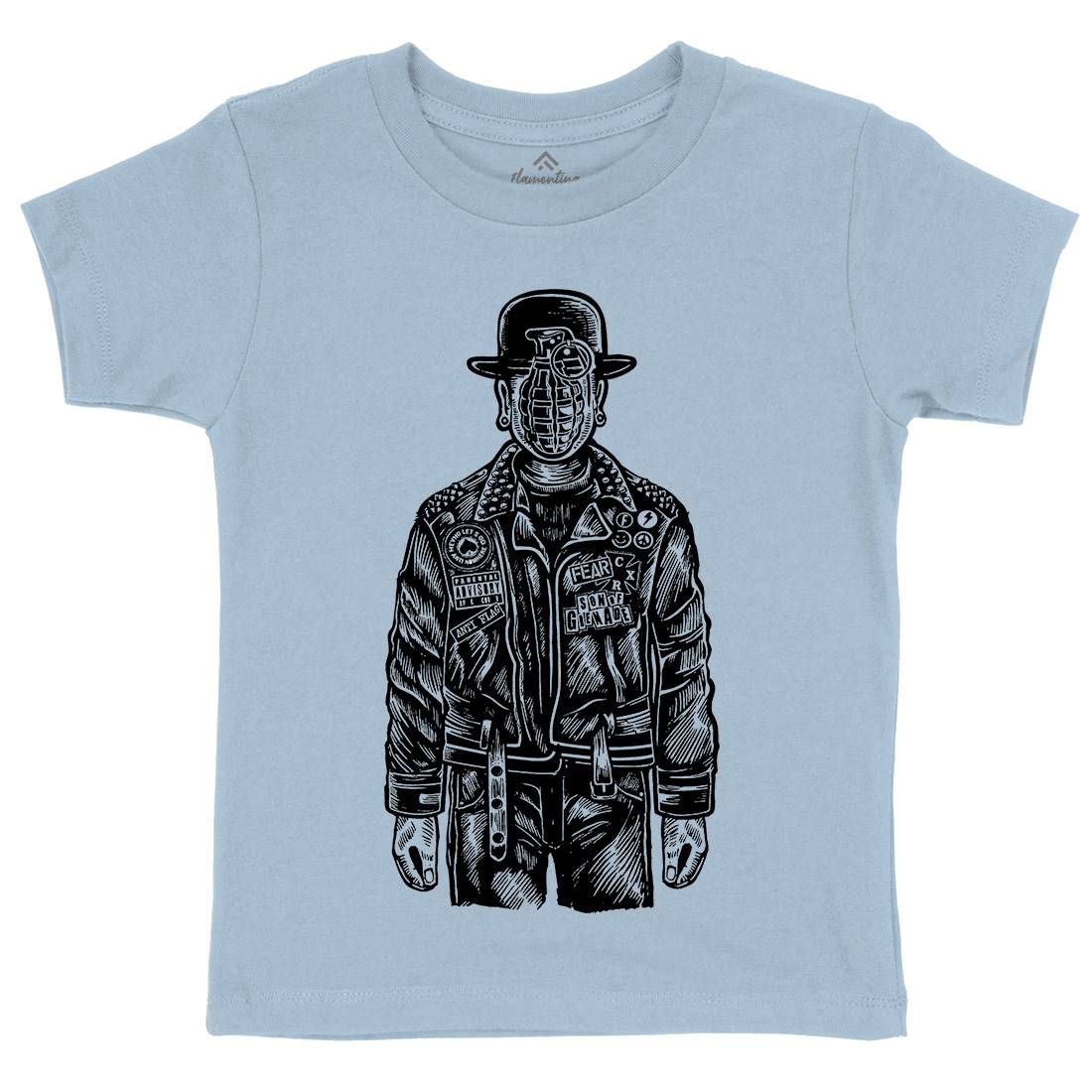Son Of Grenade Kids Crew Neck T-Shirt Steampunk A583