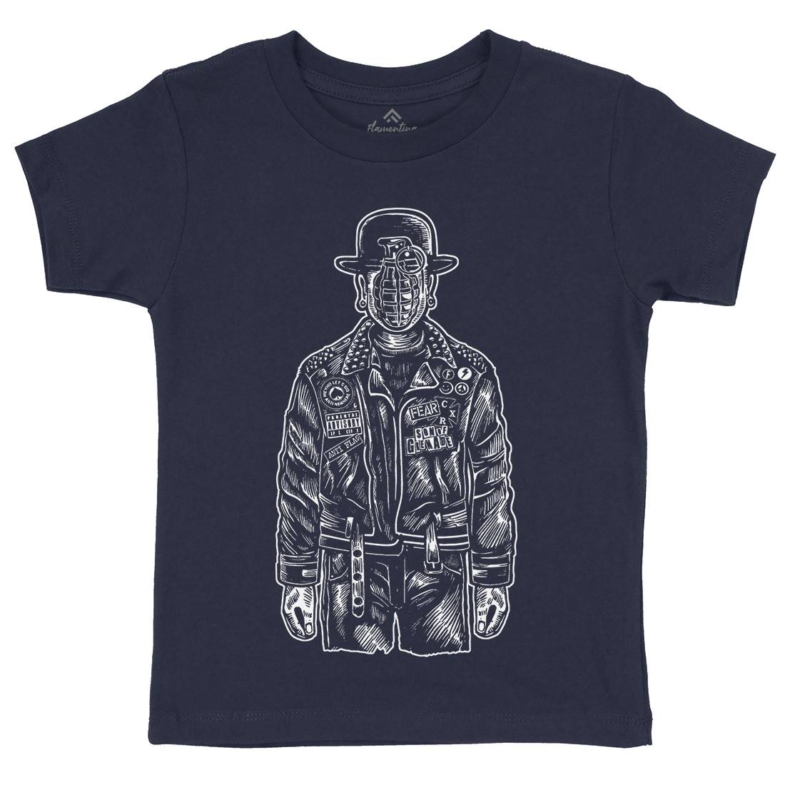 Son Of Grenade Kids Crew Neck T-Shirt Steampunk A583