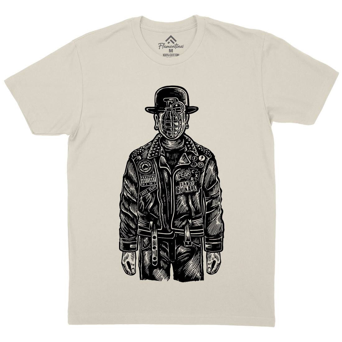 Son Of Grenade Mens Organic Crew Neck T-Shirt Steampunk A583
