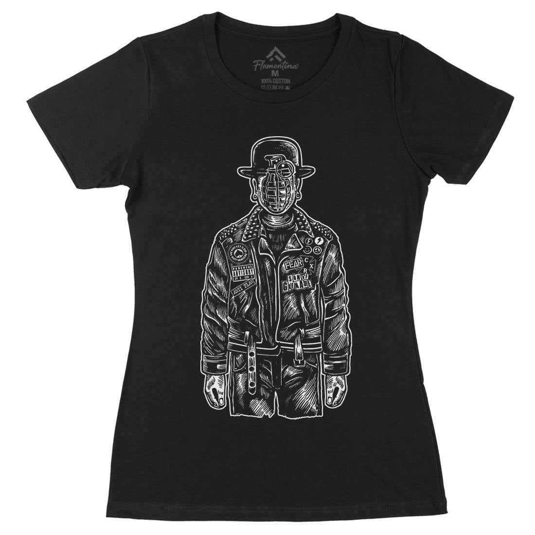 Son Of Grenade Womens Organic Crew Neck T-Shirt Steampunk A583