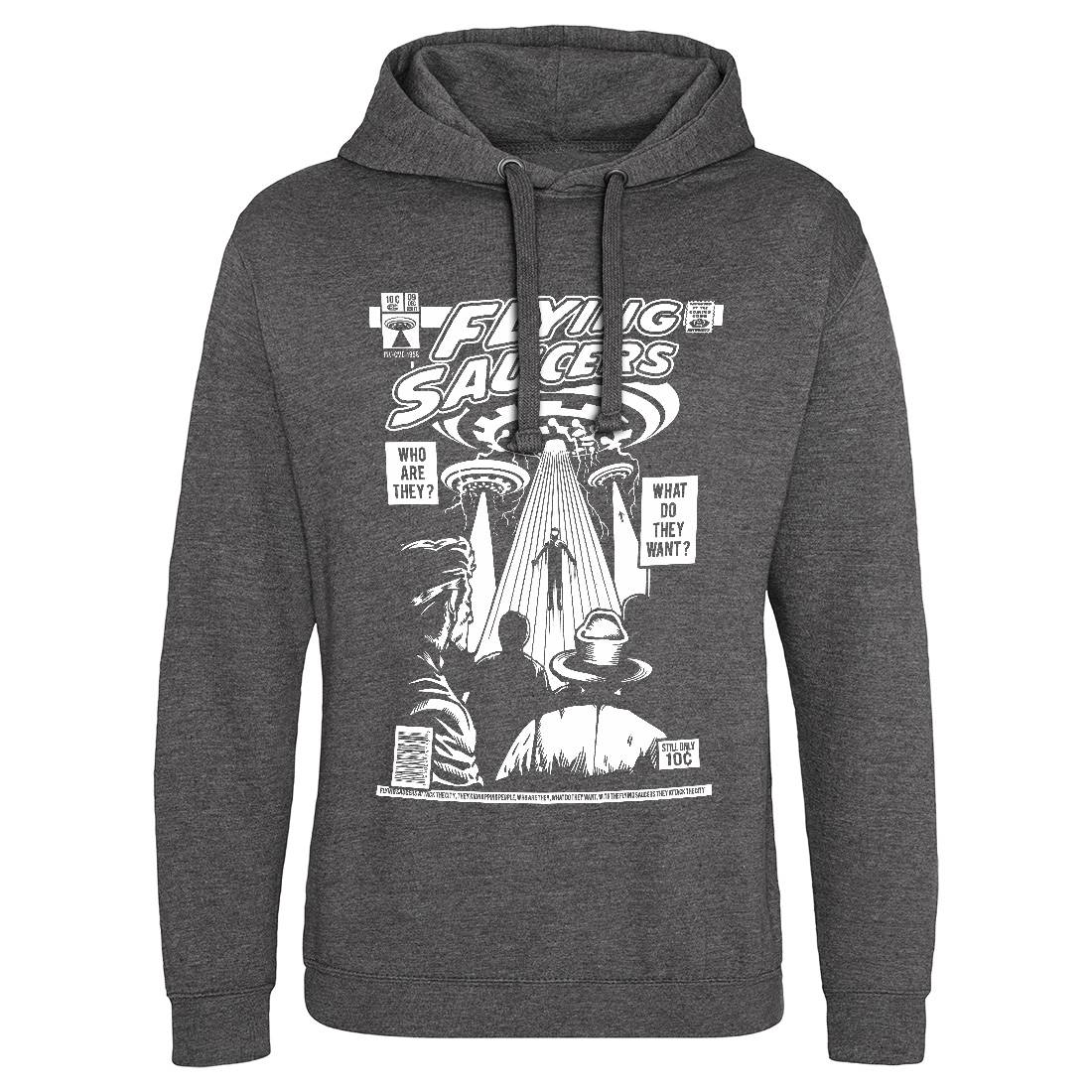 Ufo Mens Hoodie Without Pocket Space A584