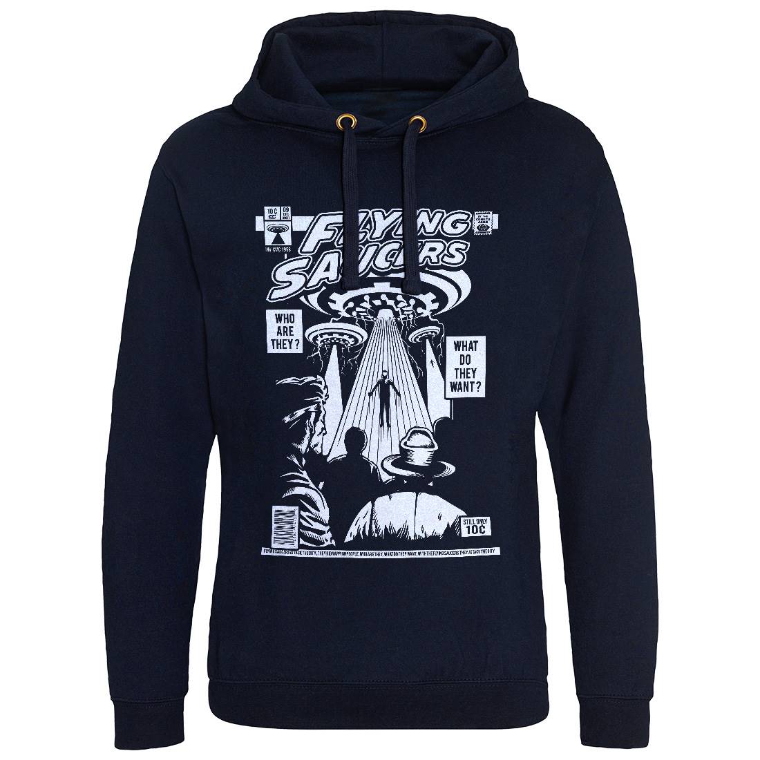 Ufo Mens Hoodie Without Pocket Space A584