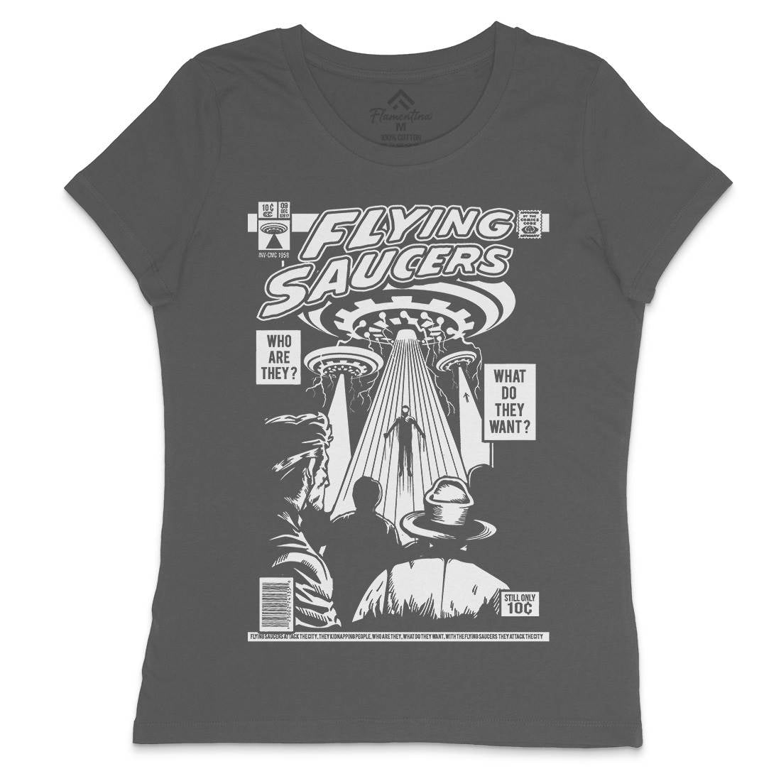 Ufo Womens Crew Neck T-Shirt Space A584