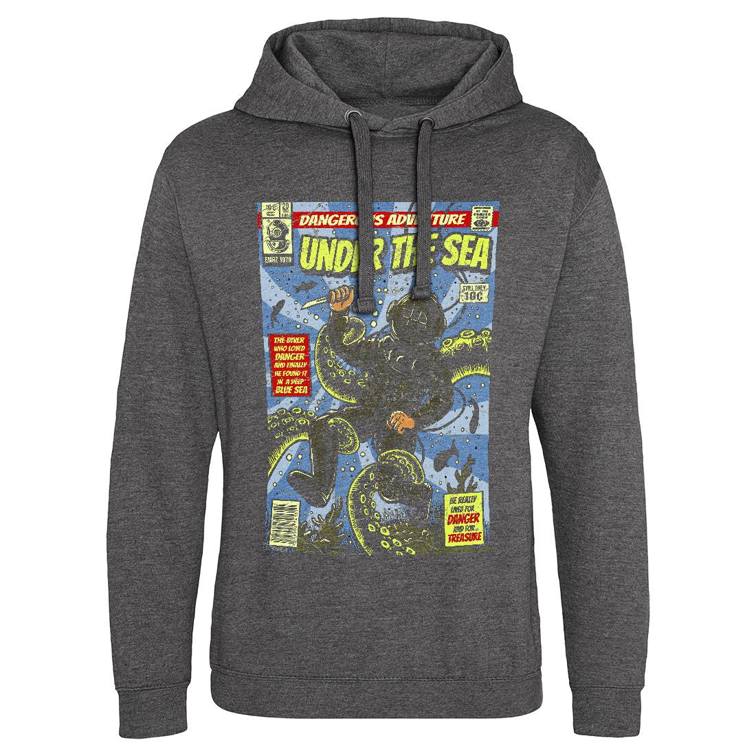 Under The Sea Mens Hoodie Without Pocket Navy A585