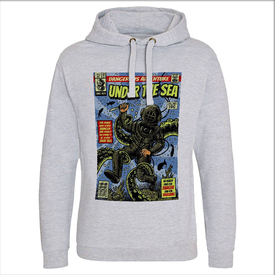 Under The Sea Mens Hoodie Without Pocket Navy A585