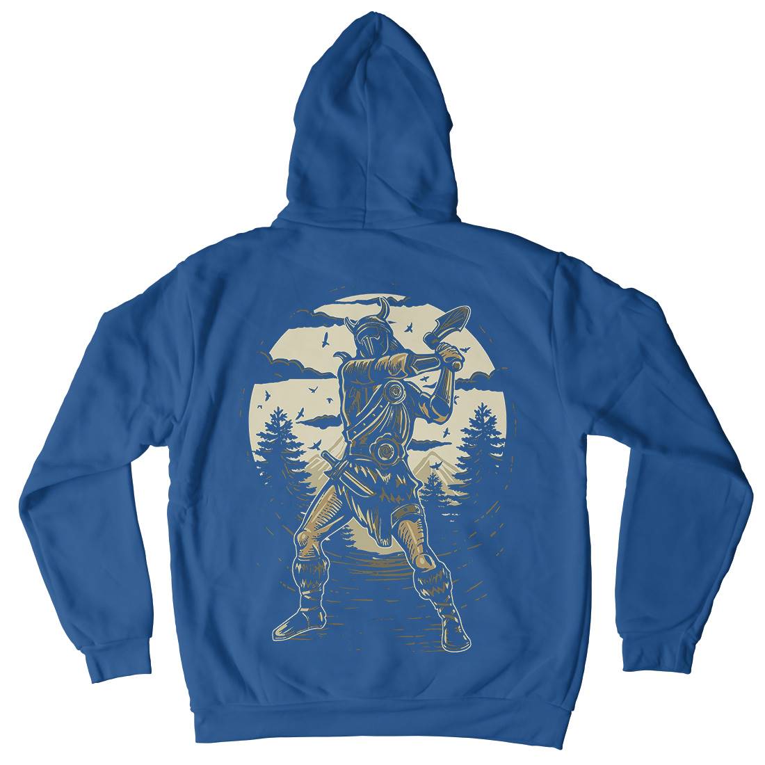 Viking Knight Mens Hoodie With Pocket Warriors A586