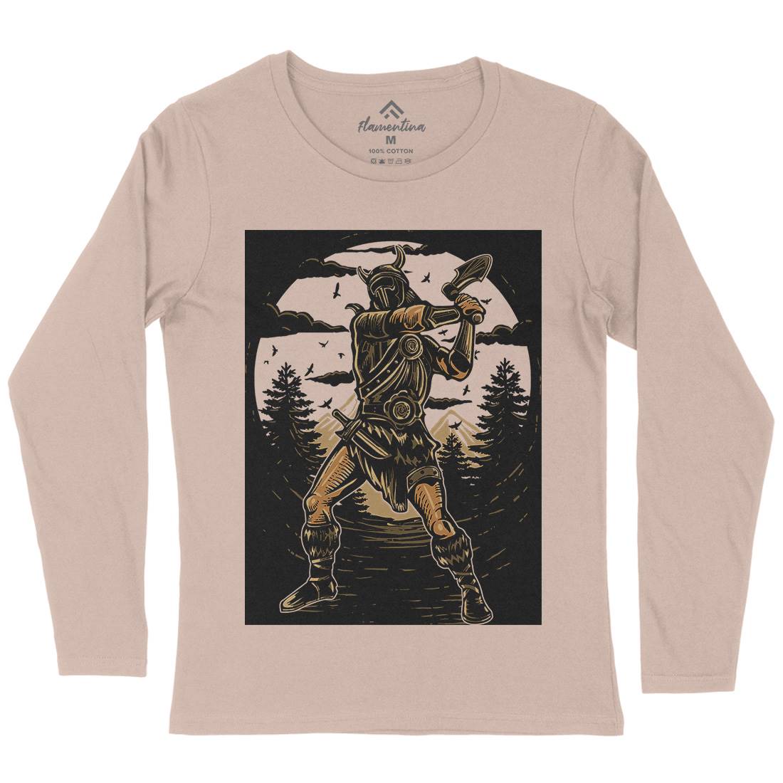 Viking Knight Womens Long Sleeve T-Shirt Warriors A586