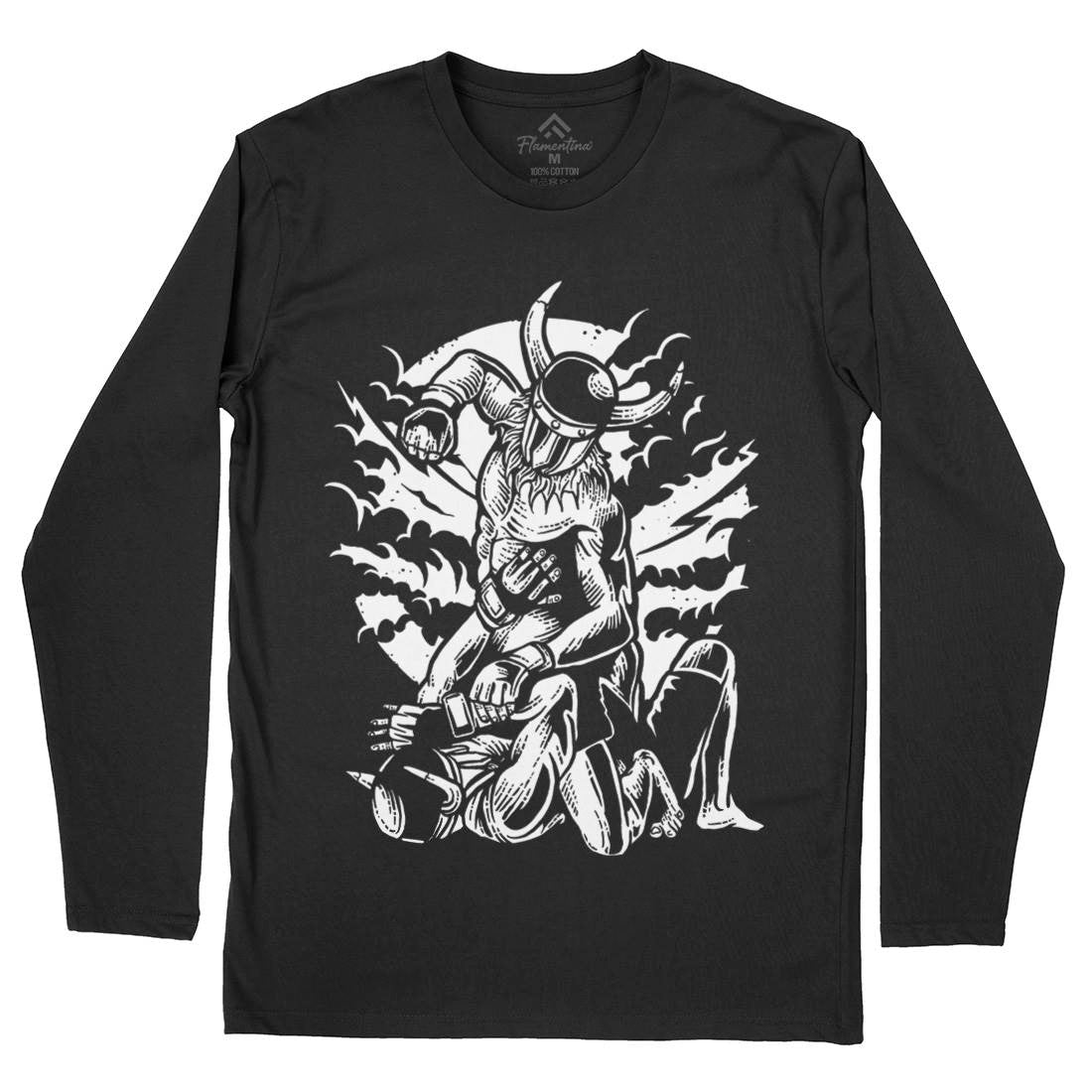 Viking Mma Mens Long Sleeve T-Shirt Warriors A587