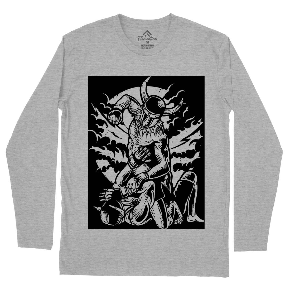 Viking Mma Mens Long Sleeve T-Shirt Warriors A587
