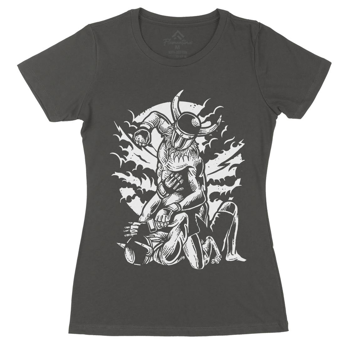 Viking Mma Womens Organic Crew Neck T-Shirt Warriors A587