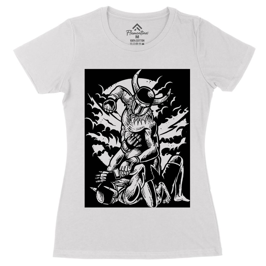 Viking Mma Womens Organic Crew Neck T-Shirt Warriors A587