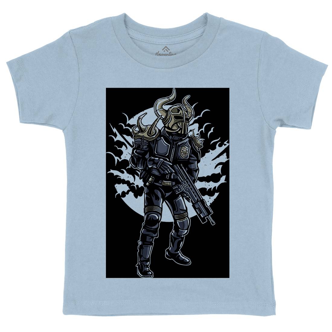 Viking Soldier Kids Crew Neck T-Shirt Warriors A588