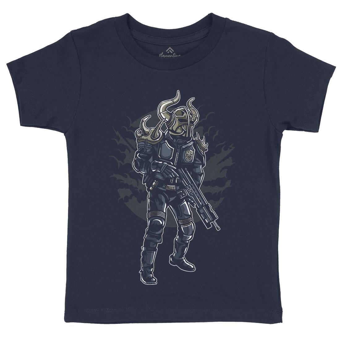 Viking Soldier Kids Crew Neck T-Shirt Warriors A588