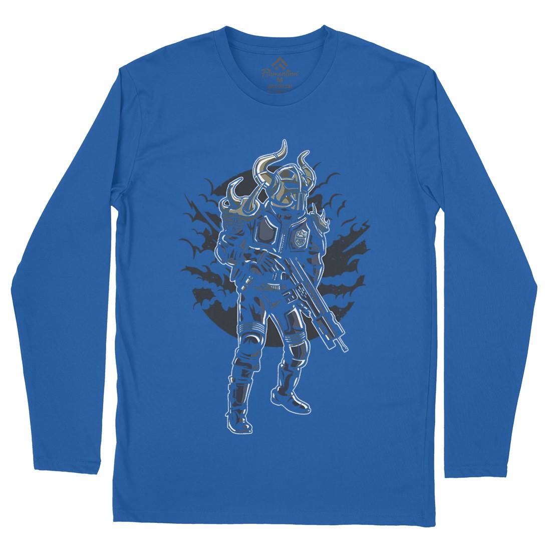 Viking Soldier Mens Long Sleeve T-Shirt Warriors A588