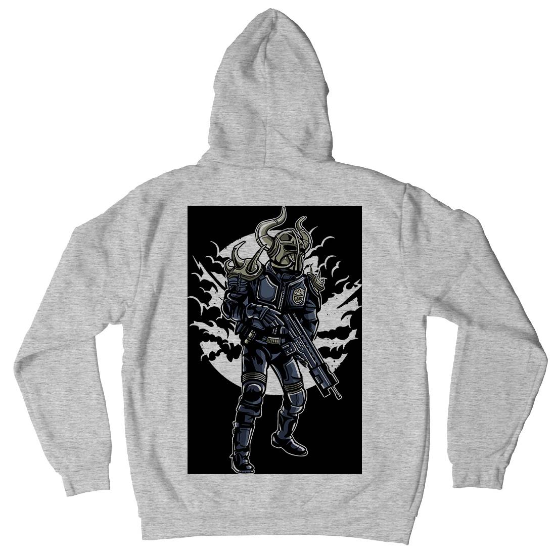 Viking Soldier Mens Hoodie With Pocket Warriors A588