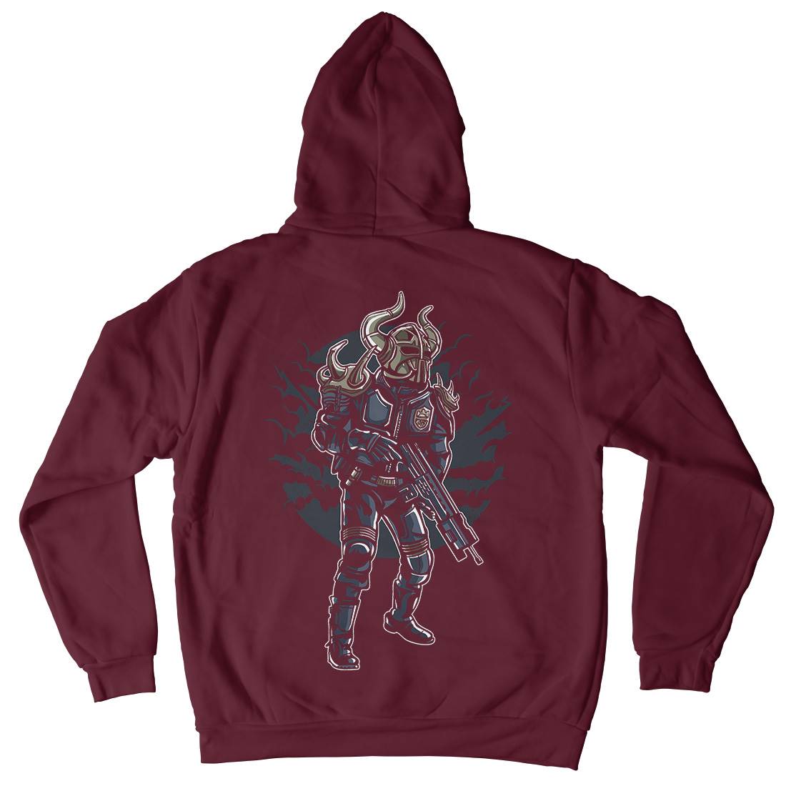 Viking Soldier Mens Hoodie With Pocket Warriors A588