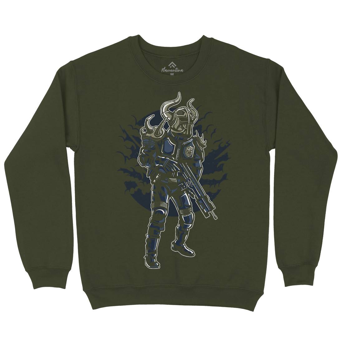 Viking Soldier Mens Crew Neck Sweatshirt Warriors A588