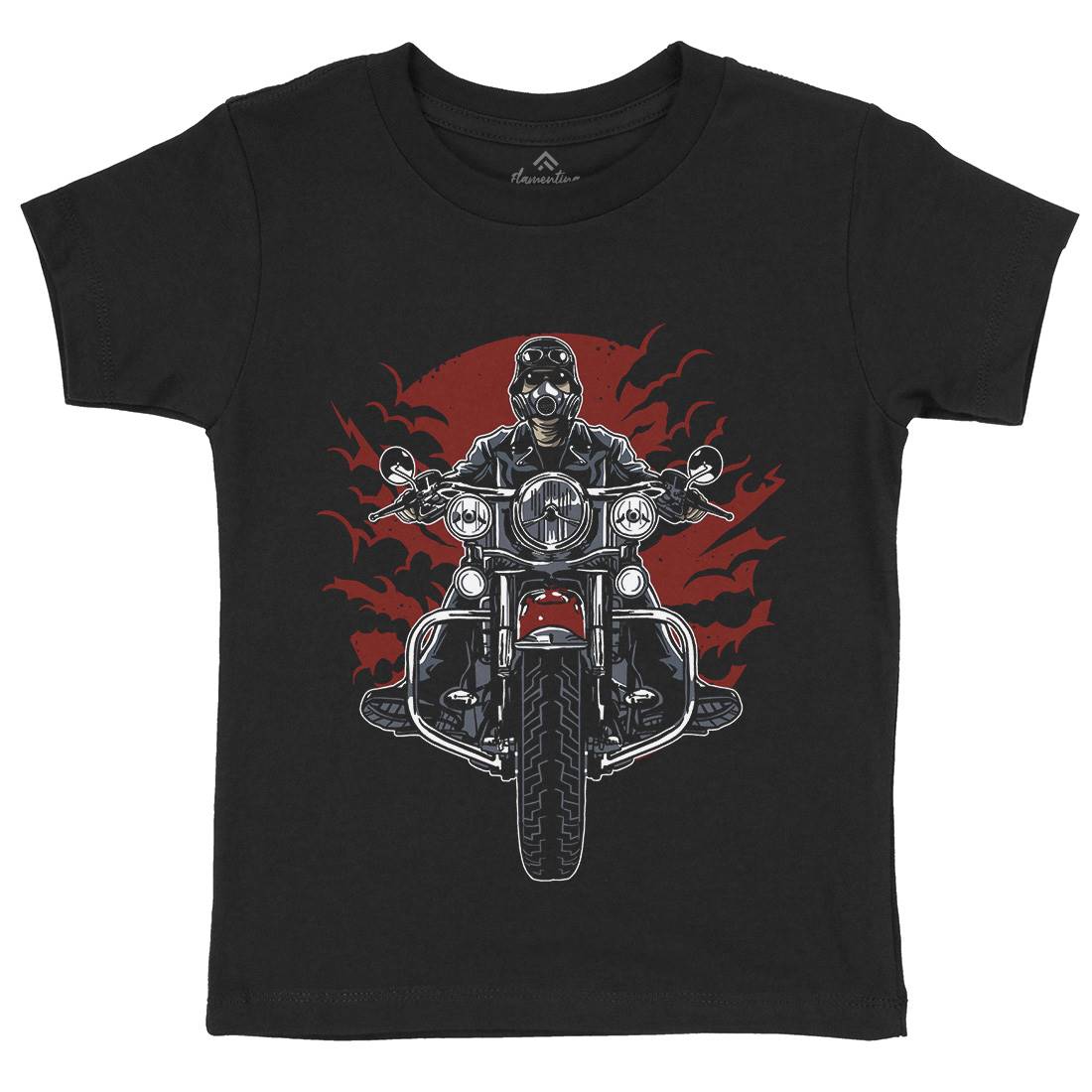 Wild Biker Kids Organic Crew Neck T-Shirt Motorcycles A589