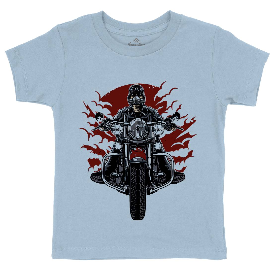 Wild Biker Kids Organic Crew Neck T-Shirt Motorcycles A589