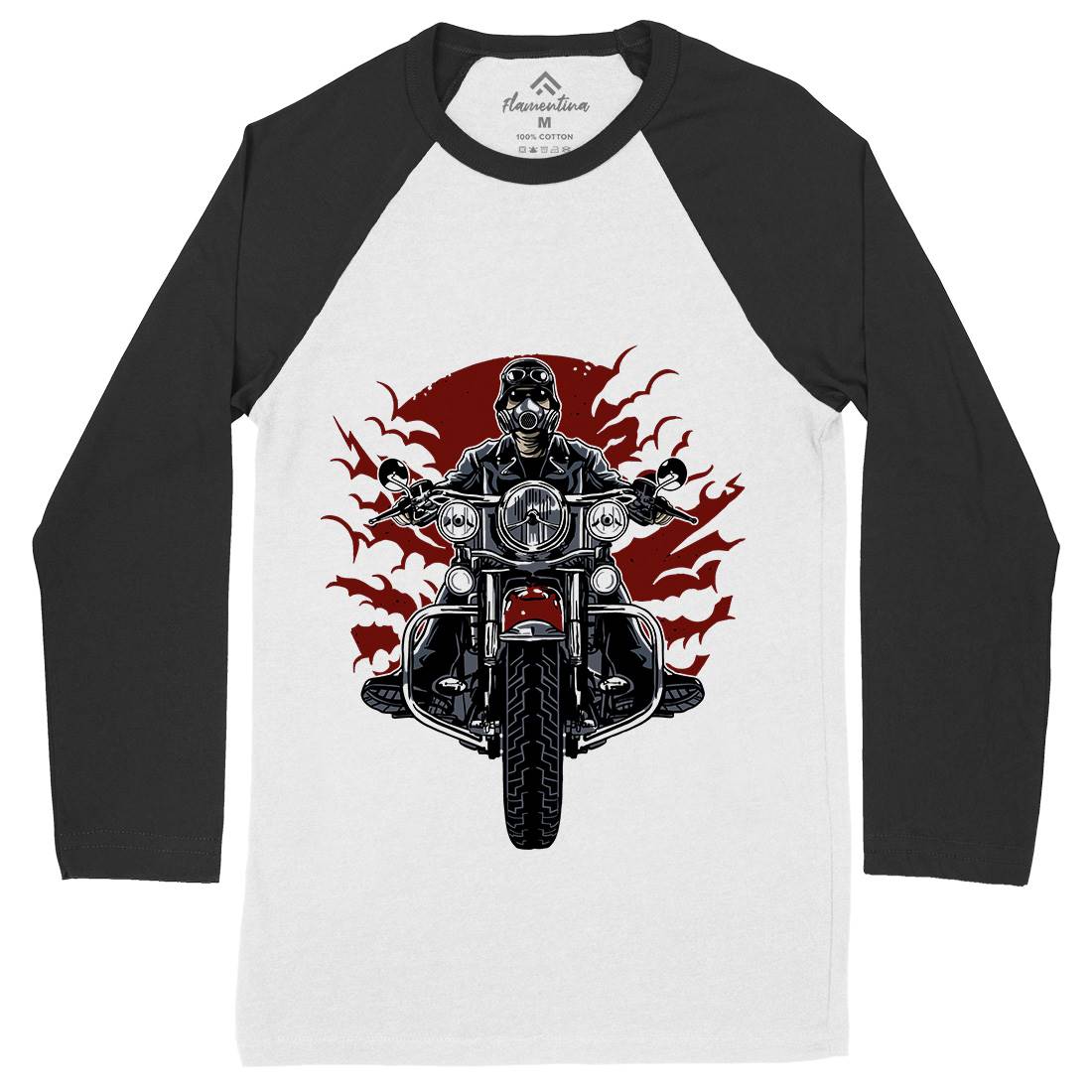 Wild Biker Mens Long Sleeve Baseball T-Shirt Motorcycles A589